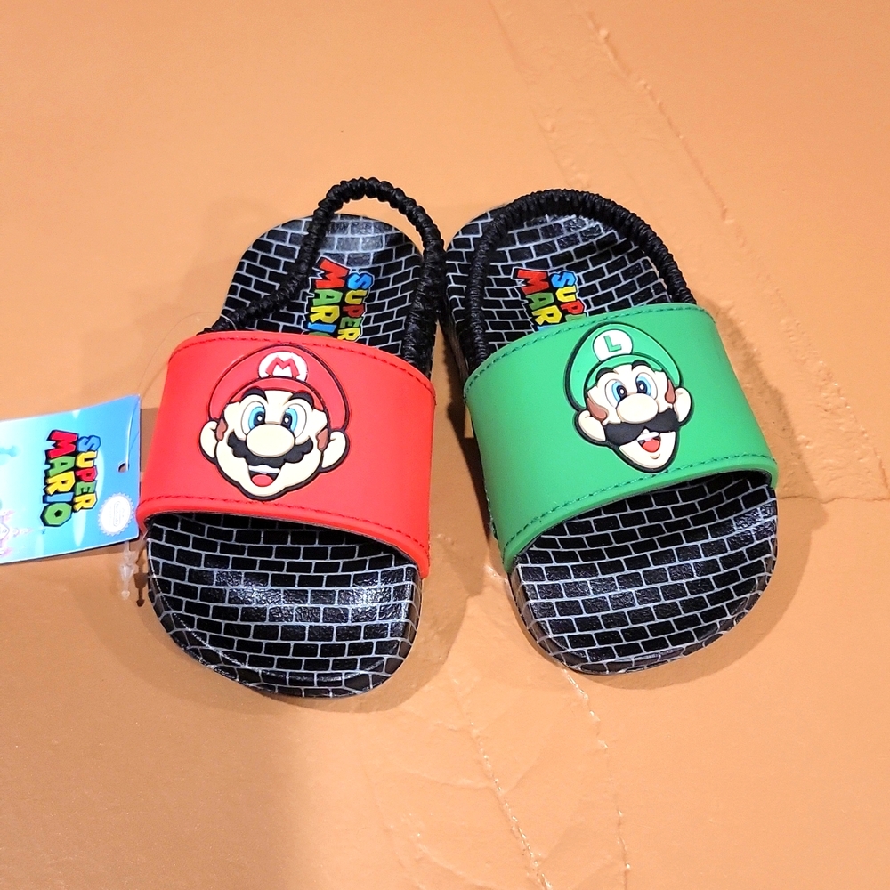 Mario and Luigi Slide Sandals